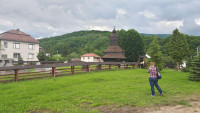 traditionelle Holzkirche